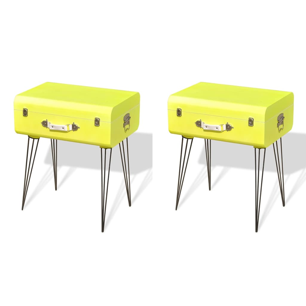 Bedside Cabinets 2 pcs 49.5x36x60 cm Yellow