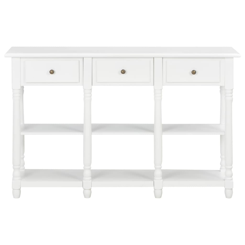 Console Table White 120x30x76 cm MDF