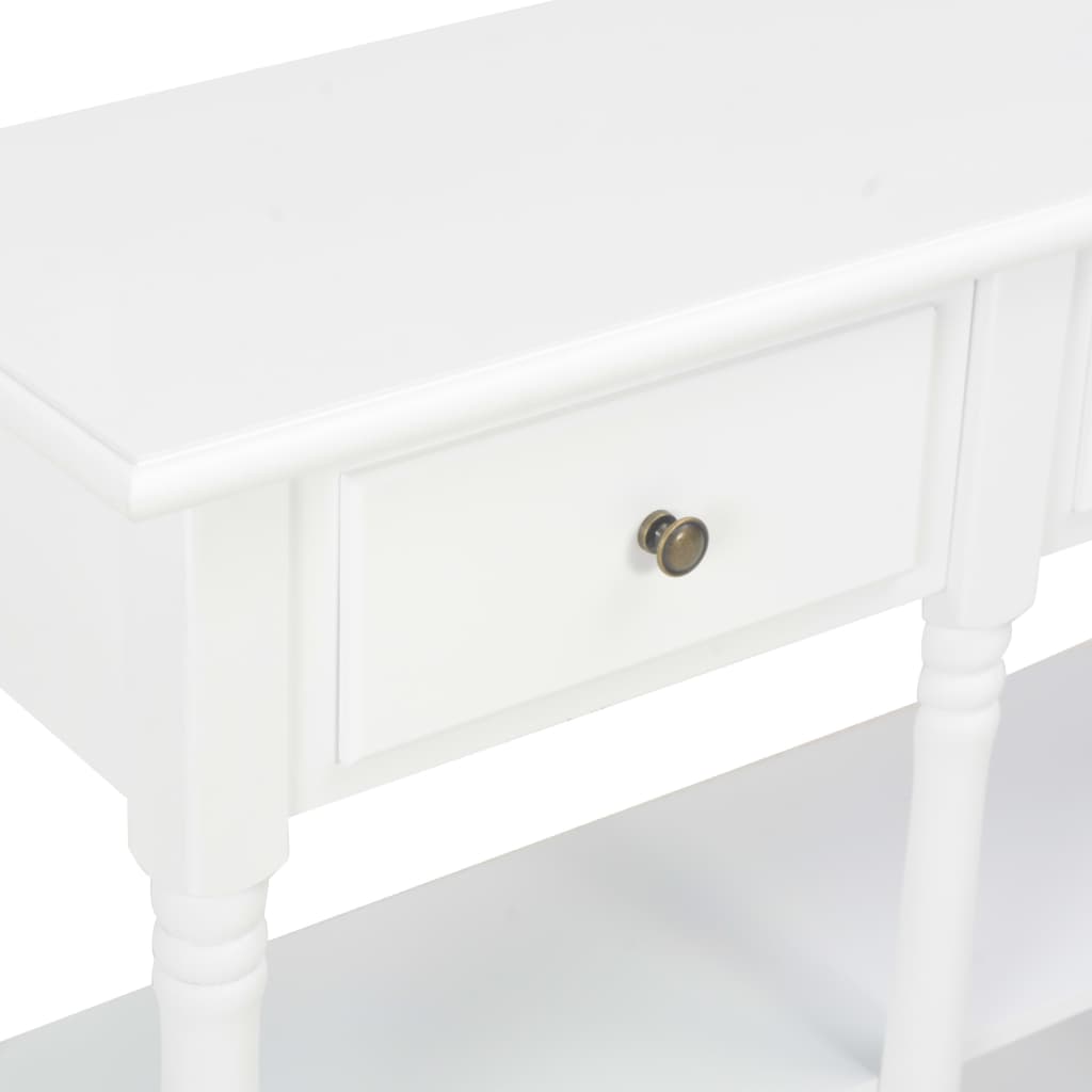 Console Table White 120x30x76 cm MDF