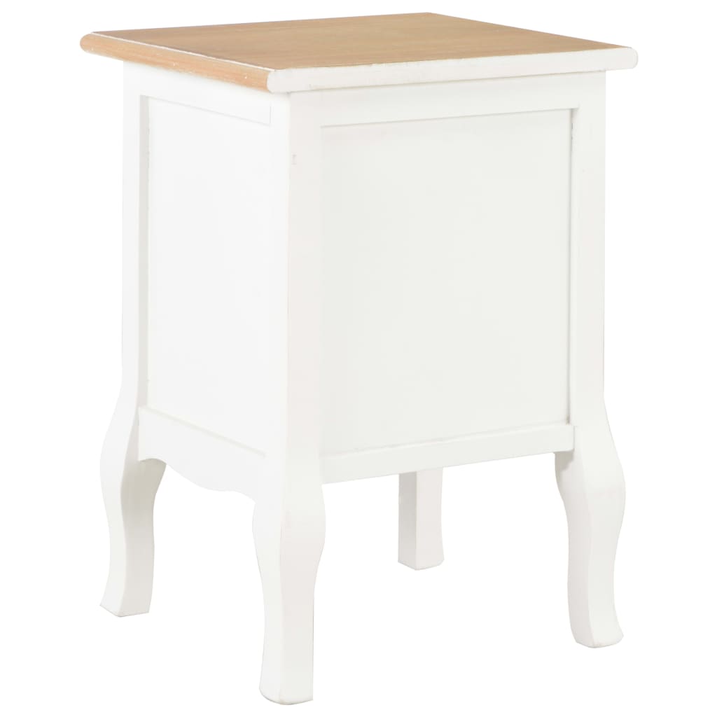 Bedside Cabinet 2 pcs White 35x30x49 cm MDF