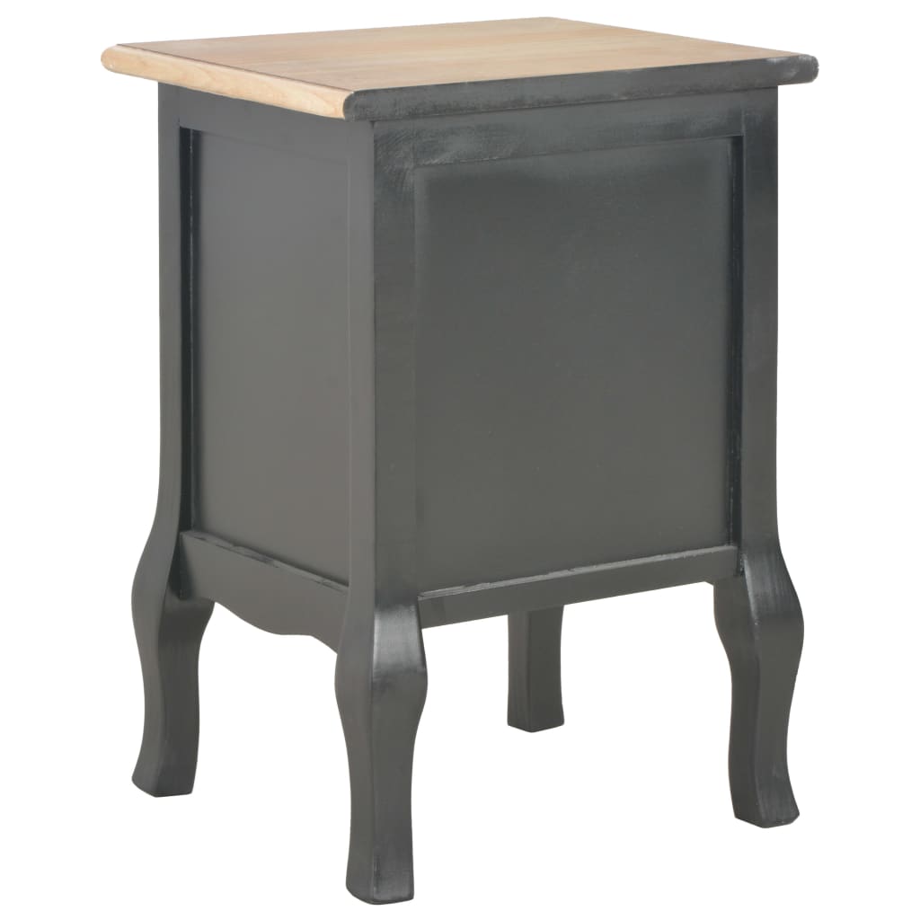 Bedside Cabinets 2 pcs Black 35x30x49 cm MDF