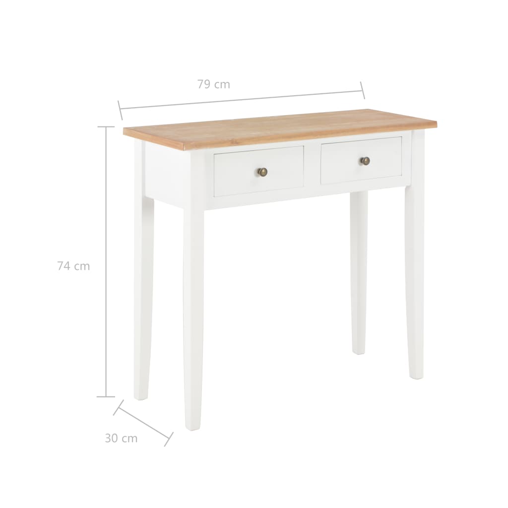 Dressing Console Table White 79x30x74 cm Wood