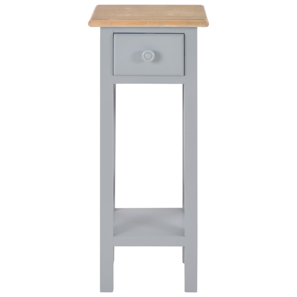 Side Table Grey 27x27x65.5 cm Wood