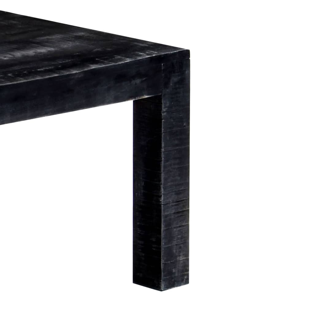 Coffee Table Black 110x50x35 cm Solid Mango Wood