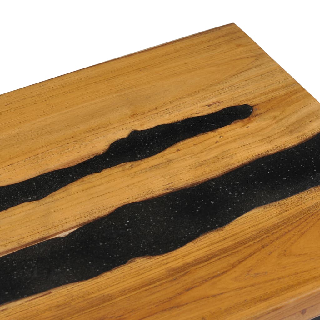 Coffee Table 100x50x40 cm Solid Teak Wood and Lava Stone