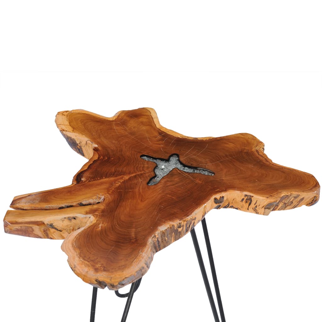 Coffee Table 70x45 cm Solid Teak Wood and Polyresin