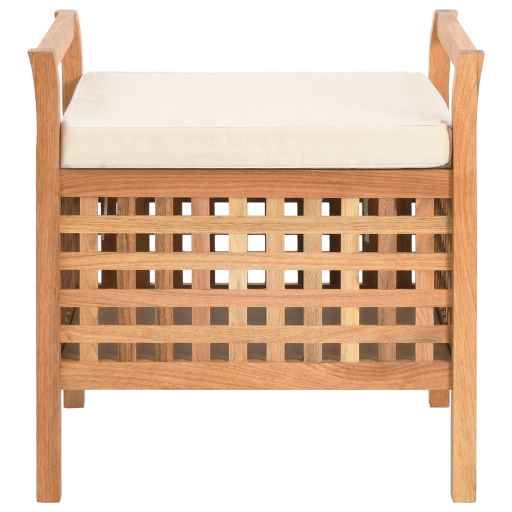 Storage Bench 49x48x49 cm Solid Walnut Wood