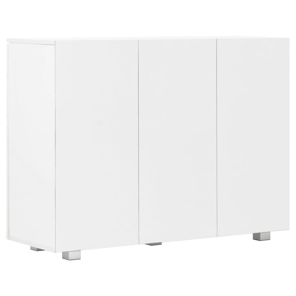 Sideboard High Gloss White 107x35x80.5 cm