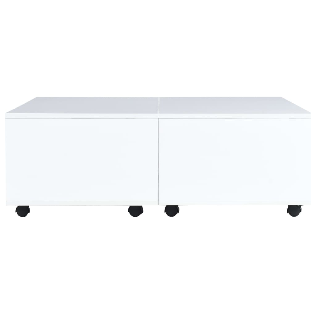 Coffee Table High Gloss White 100x100x35 cm