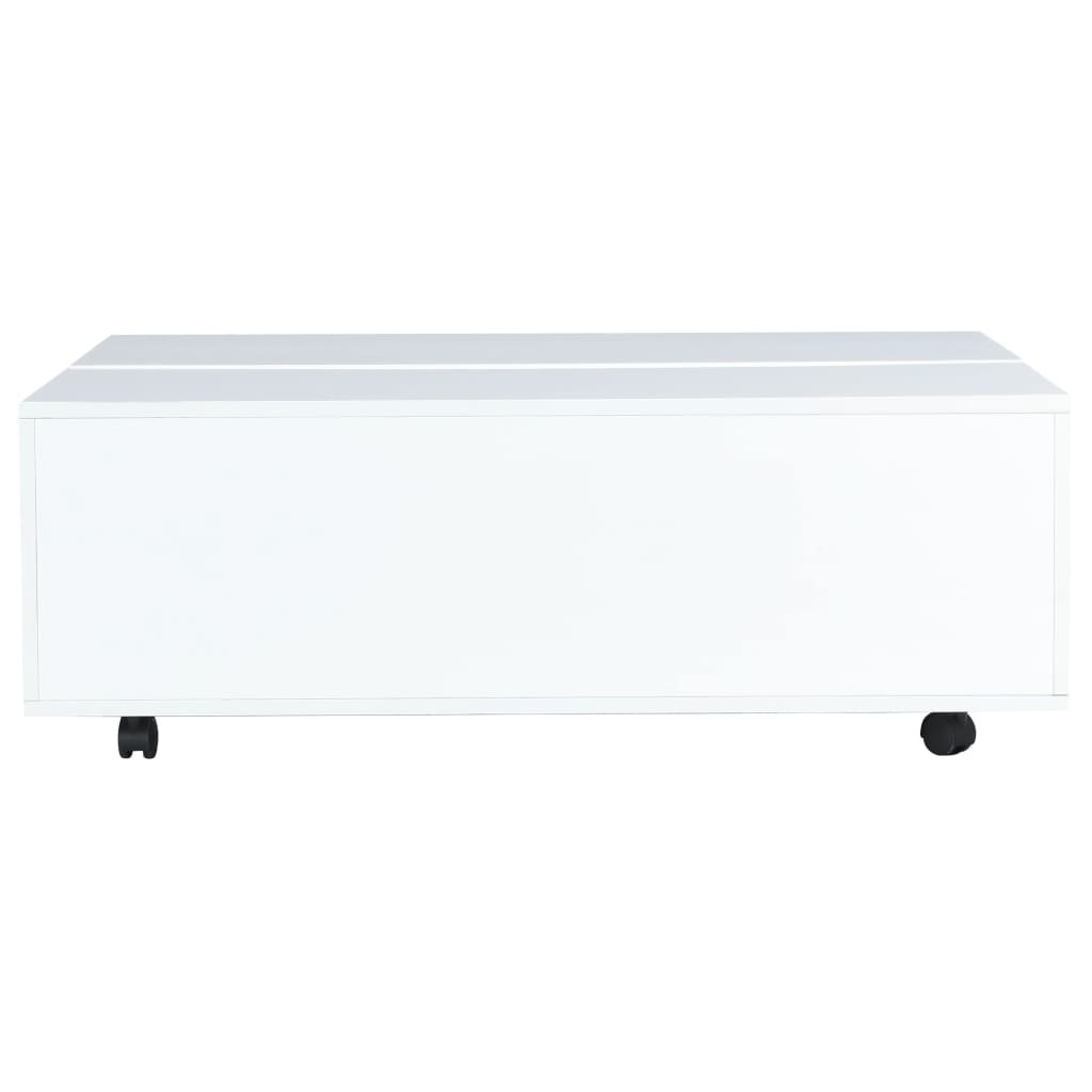 Coffee Table High Gloss White 100x100x35 cm