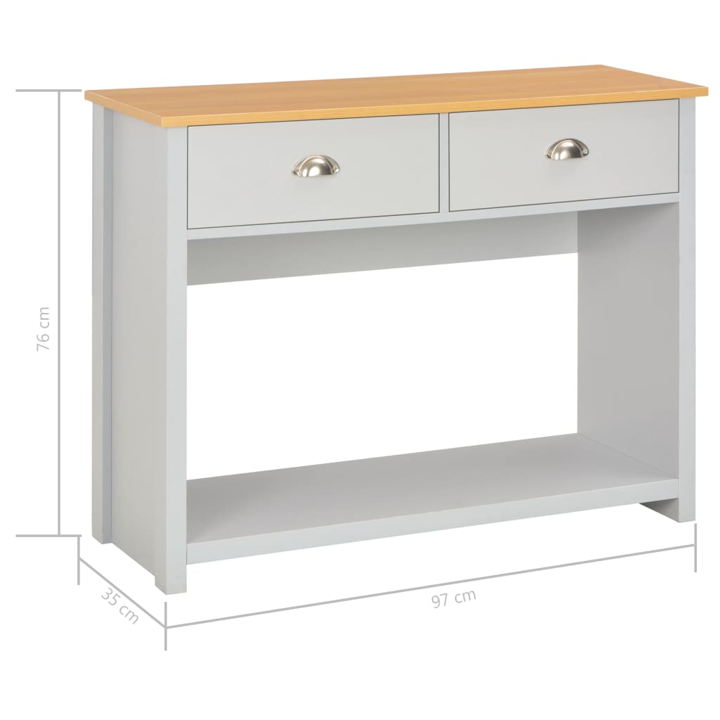 Console Table Grey 97x35x76 cm