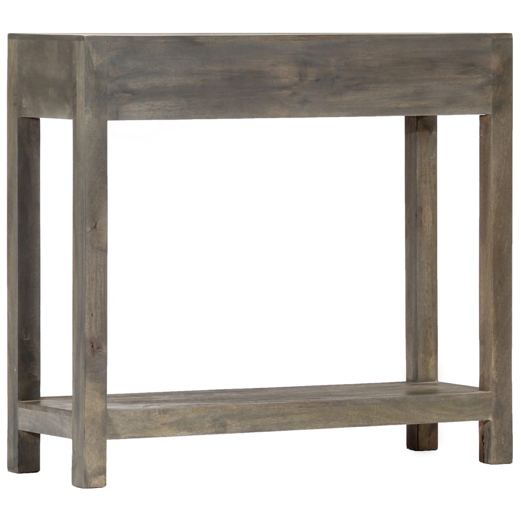 Console Table Grey 86x30x76 cm Solid Mango Wood