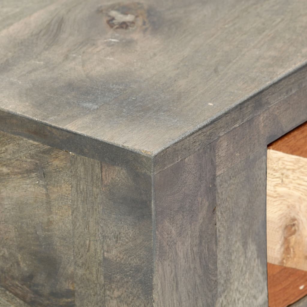 Console Table Grey 86x30x76 cm Solid Mango Wood