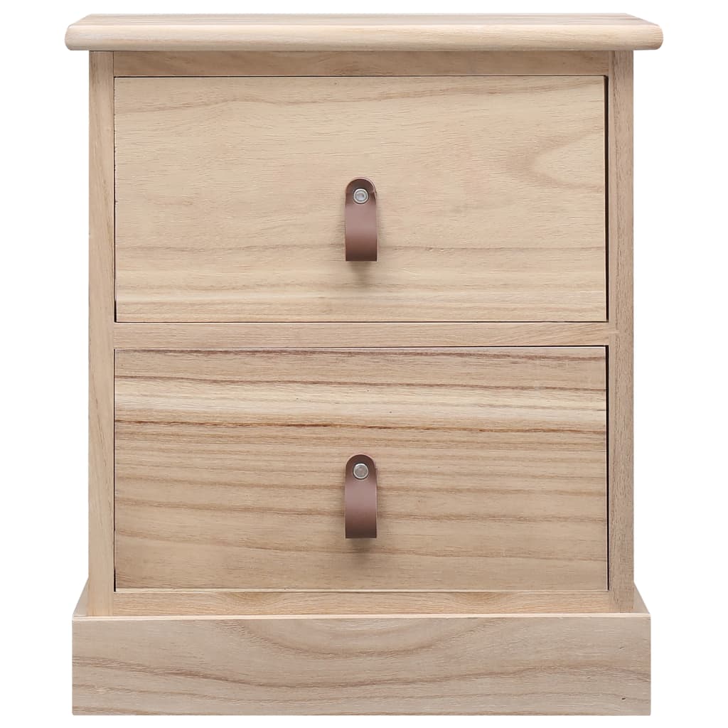 Nightstands 2 pcs 38x28x45 cm Paulownia Wood