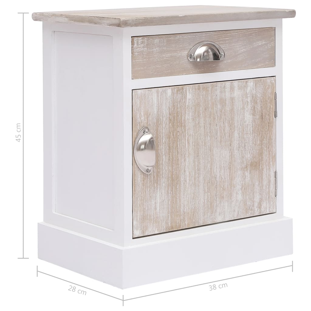 Bedside Cabinets 2 pcs 38x28x45 cm Paulownia Wood