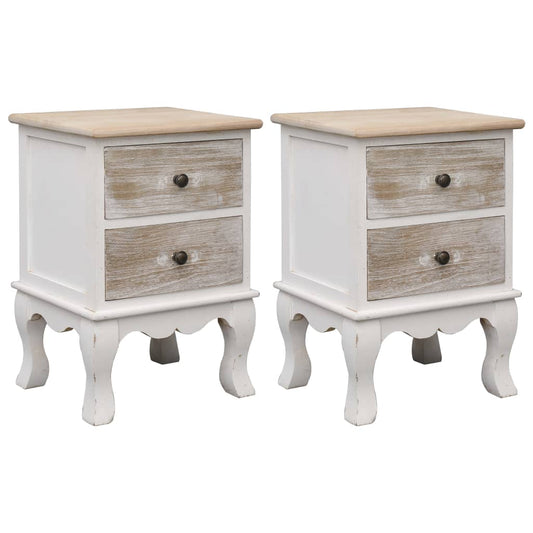 Bedside Cabinets 2 pcs 35x30x50 cm Paulownia Wood