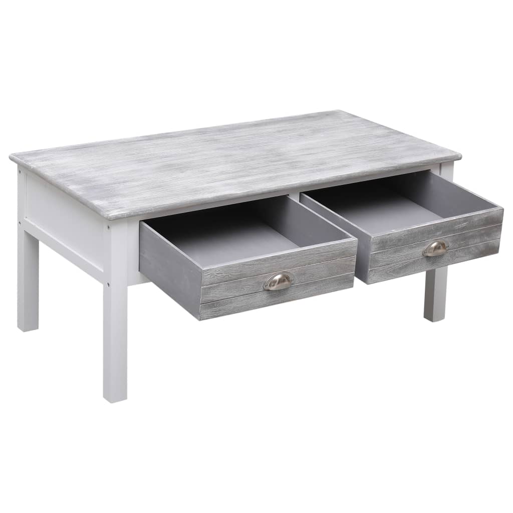 Coffee Table Grey 100x50x45 cm Wood