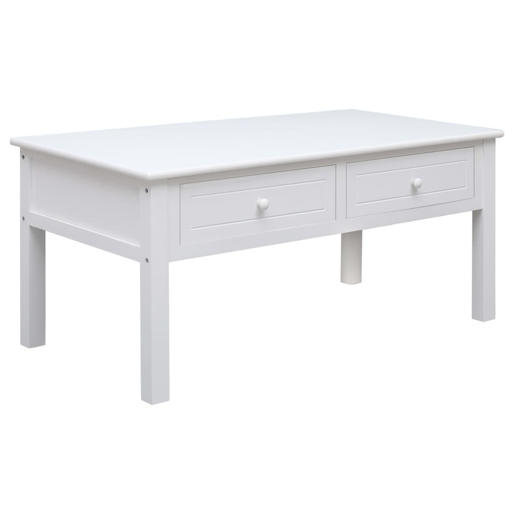 Coffee Table White 100x50x45 cm Wood