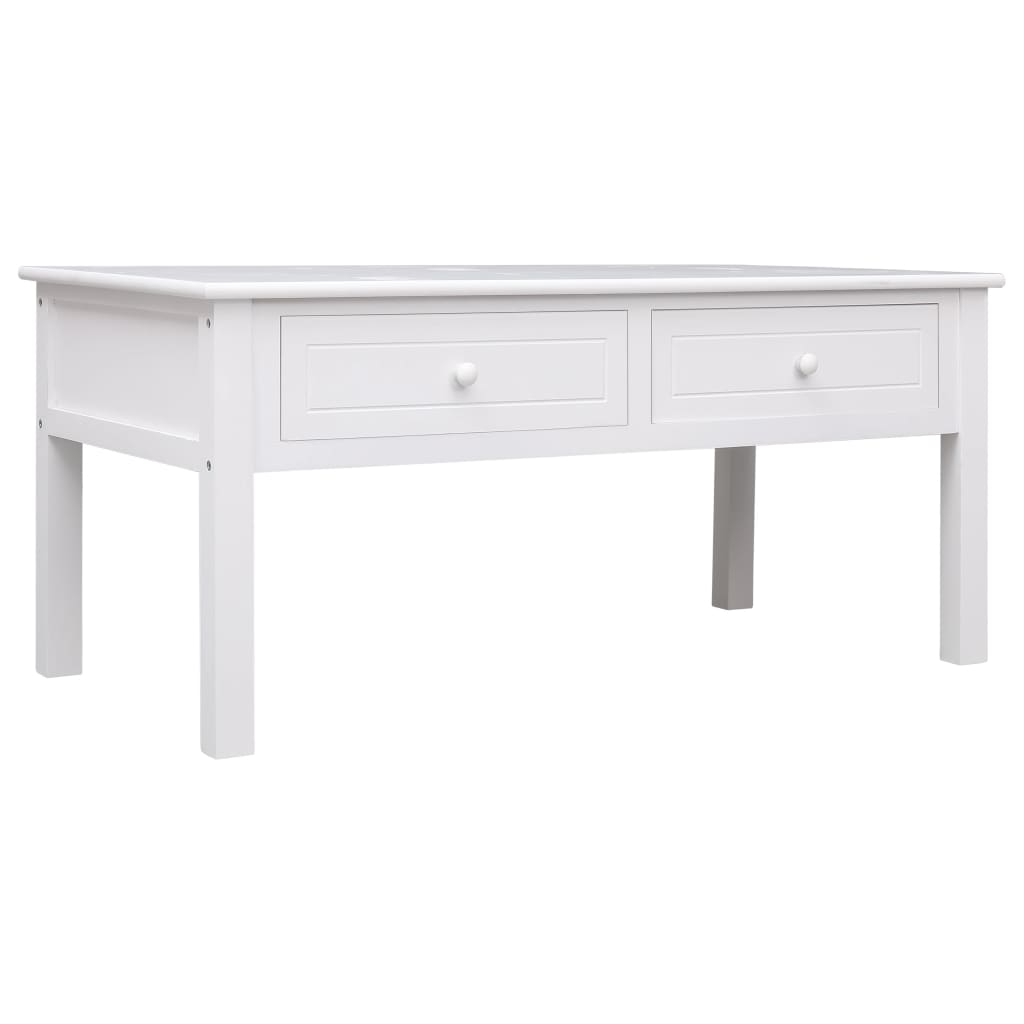 Coffee Table White 100x50x45 cm Wood