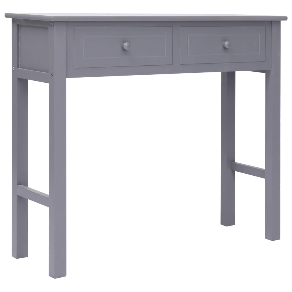 Console Table Grey 90x30x77 cm Wood