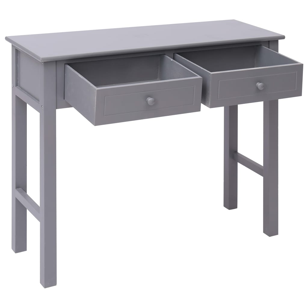 Console Table Grey 90x30x77 cm Wood