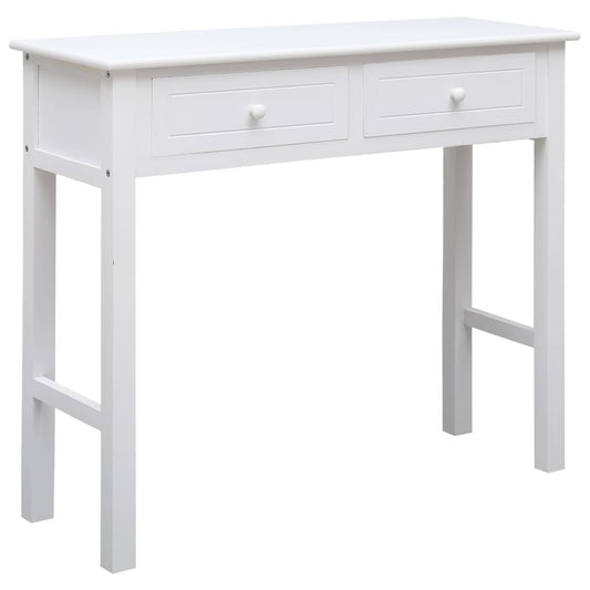 Console Table White 90x30x77 cm Wood