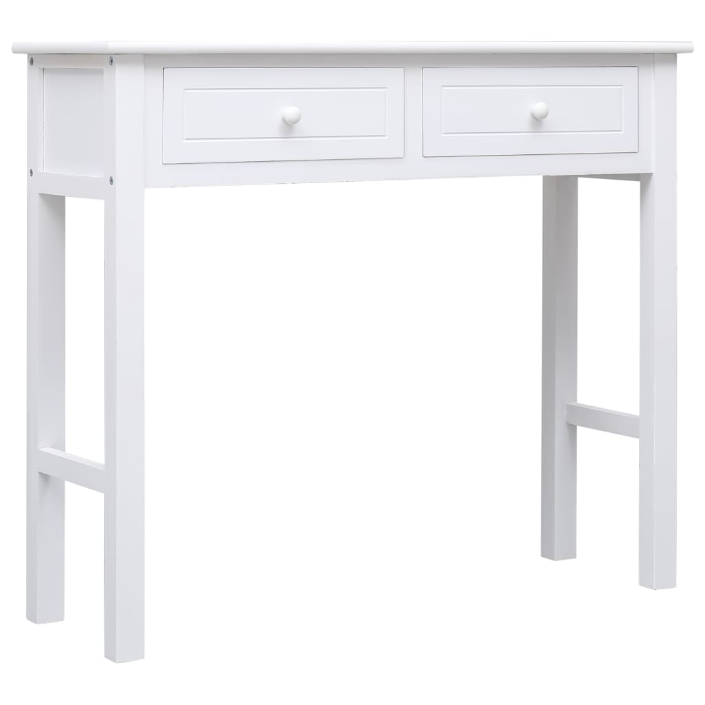 Console Table White 90x30x77 cm Wood