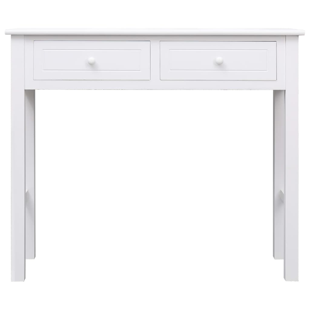 Console Table White 90x30x77 cm Wood