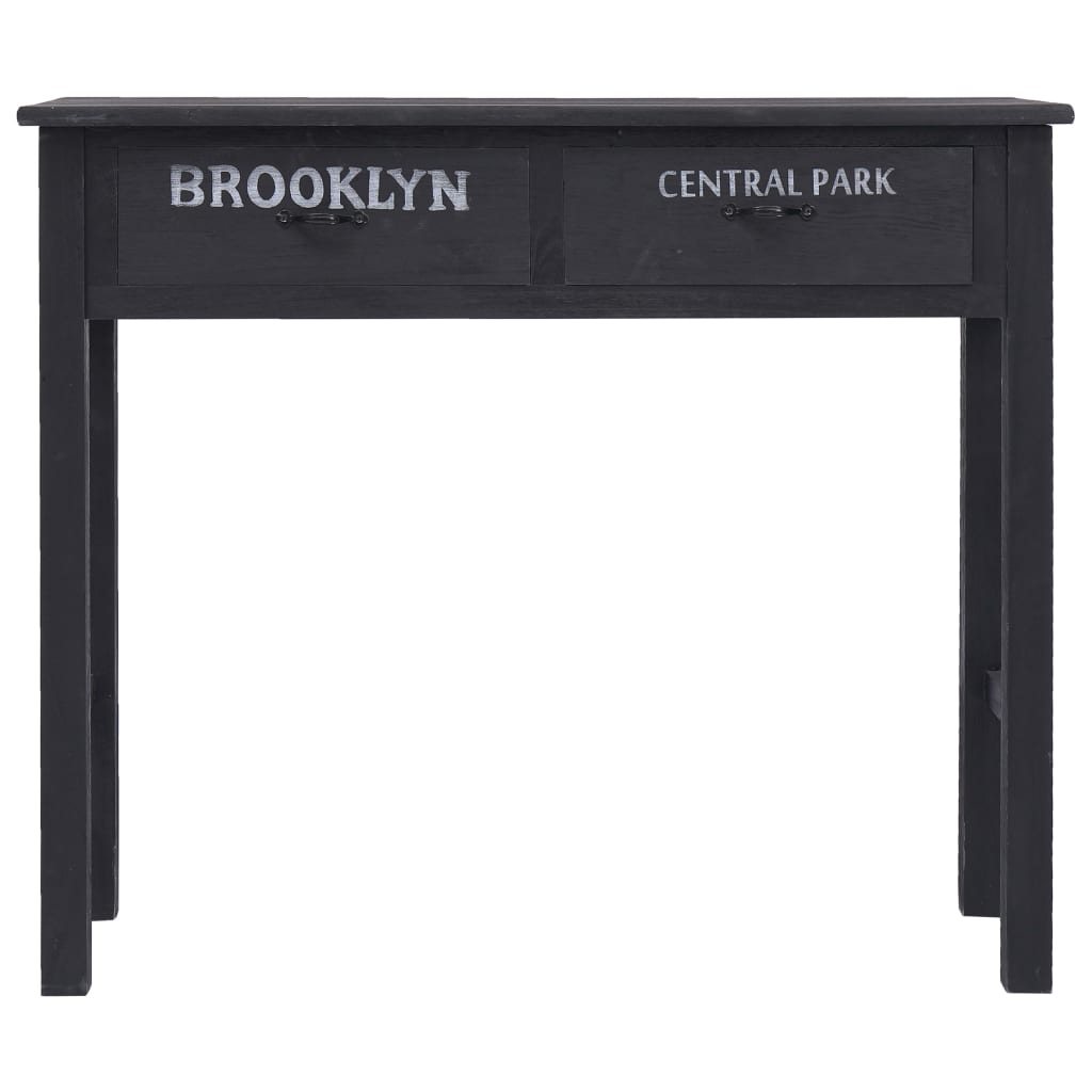 Console Table Black 90x30x77 cm Wood