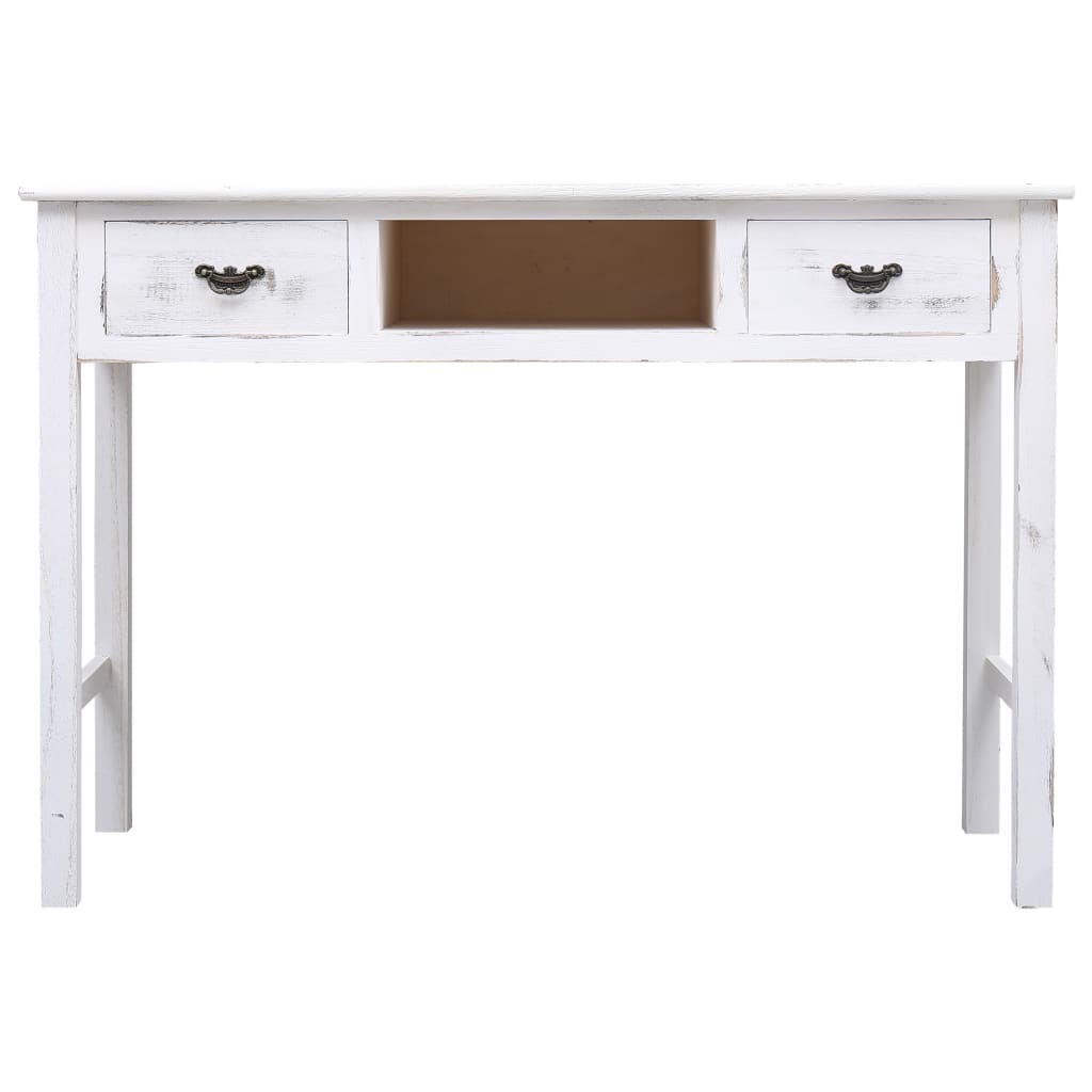 Console Table Antique White 110x45x76 cm Wood