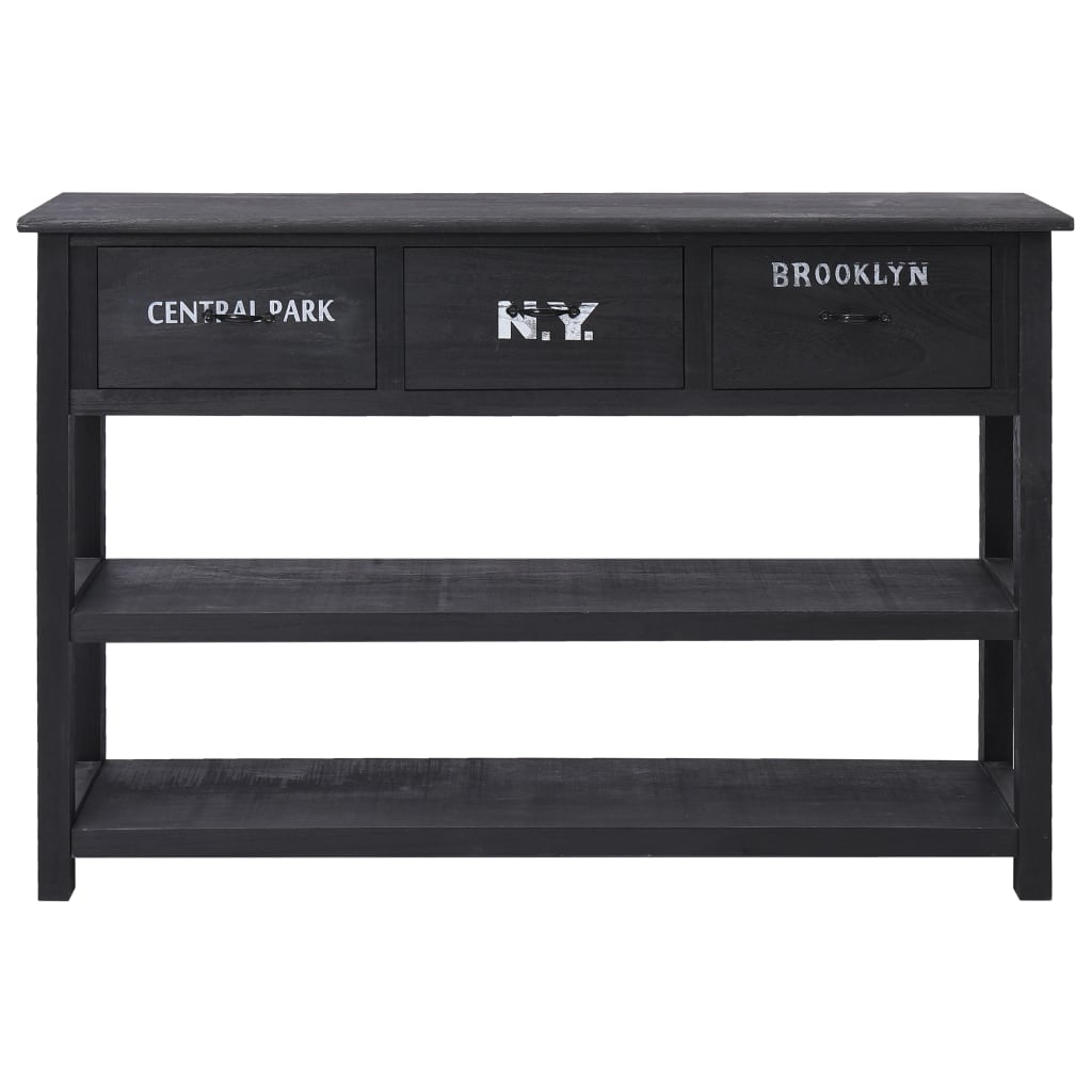 Sideboard Black 115x30x76 cm Wood