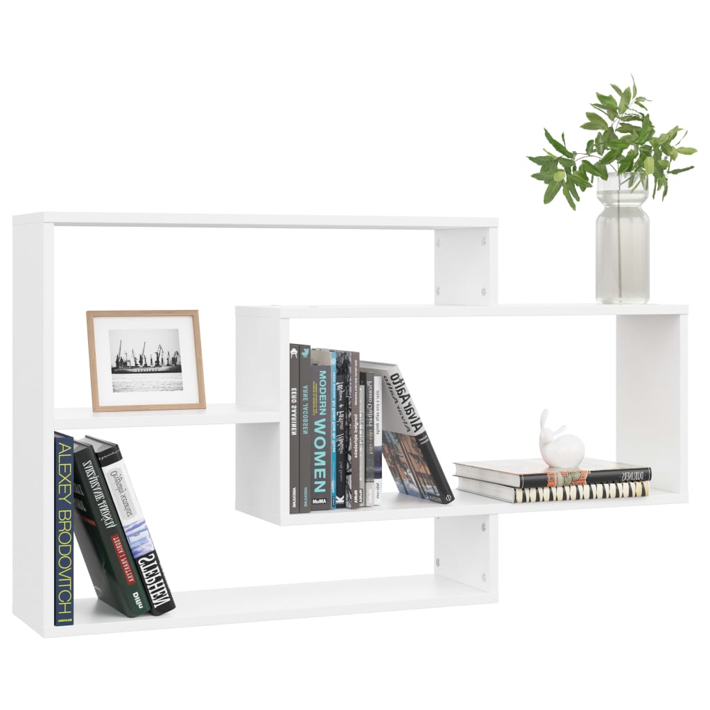 Wall Shelves White 104x20x58.5 cm Engineered Wood