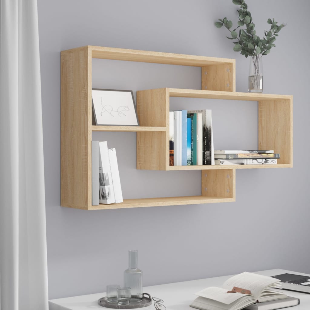 Wall Shelves Sonoma Oak 104x20x58.5 cm Engineered Wood