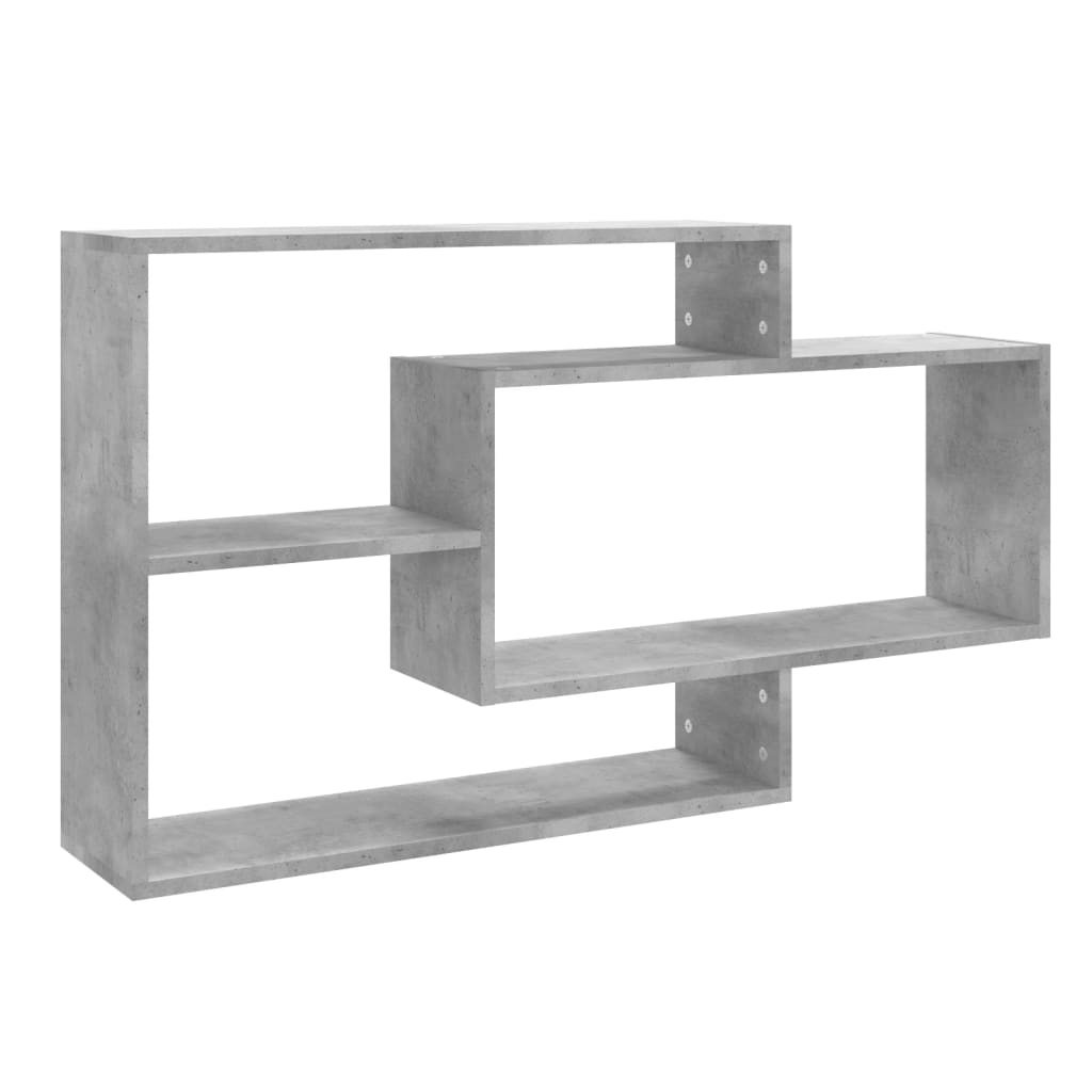 Wall Shelves Concrete Grey 104x20x58.5 cm Engineered Wood