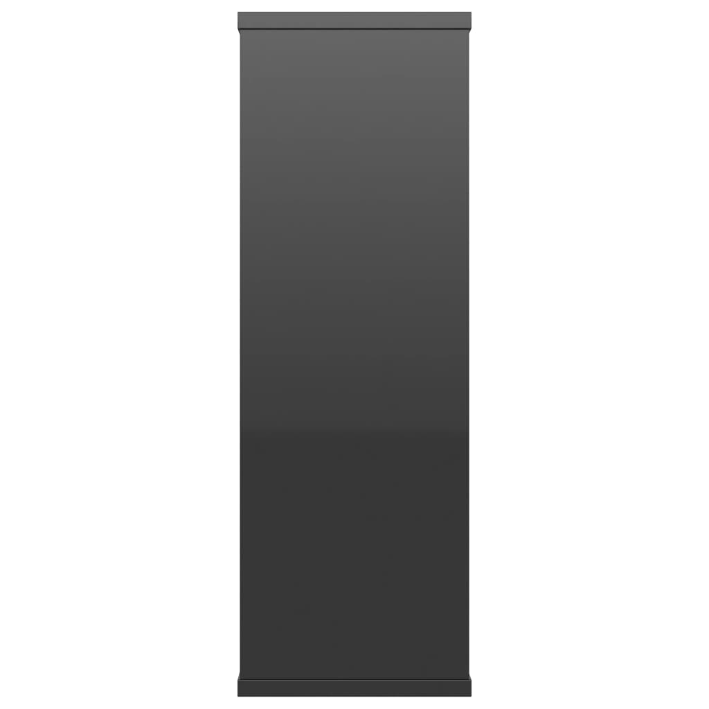 Wall Shelves High Gloss Black 104x20x58.5 cm Engineered Wood