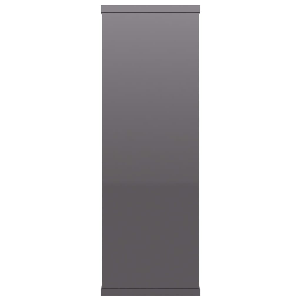 Wall Shelves High Gloss Grey 104x20x58.5 cm Engineered Wood