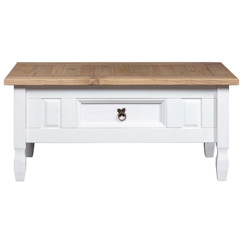 Coffee Table Mexican Pine Corona Range White 100x55x45 cm