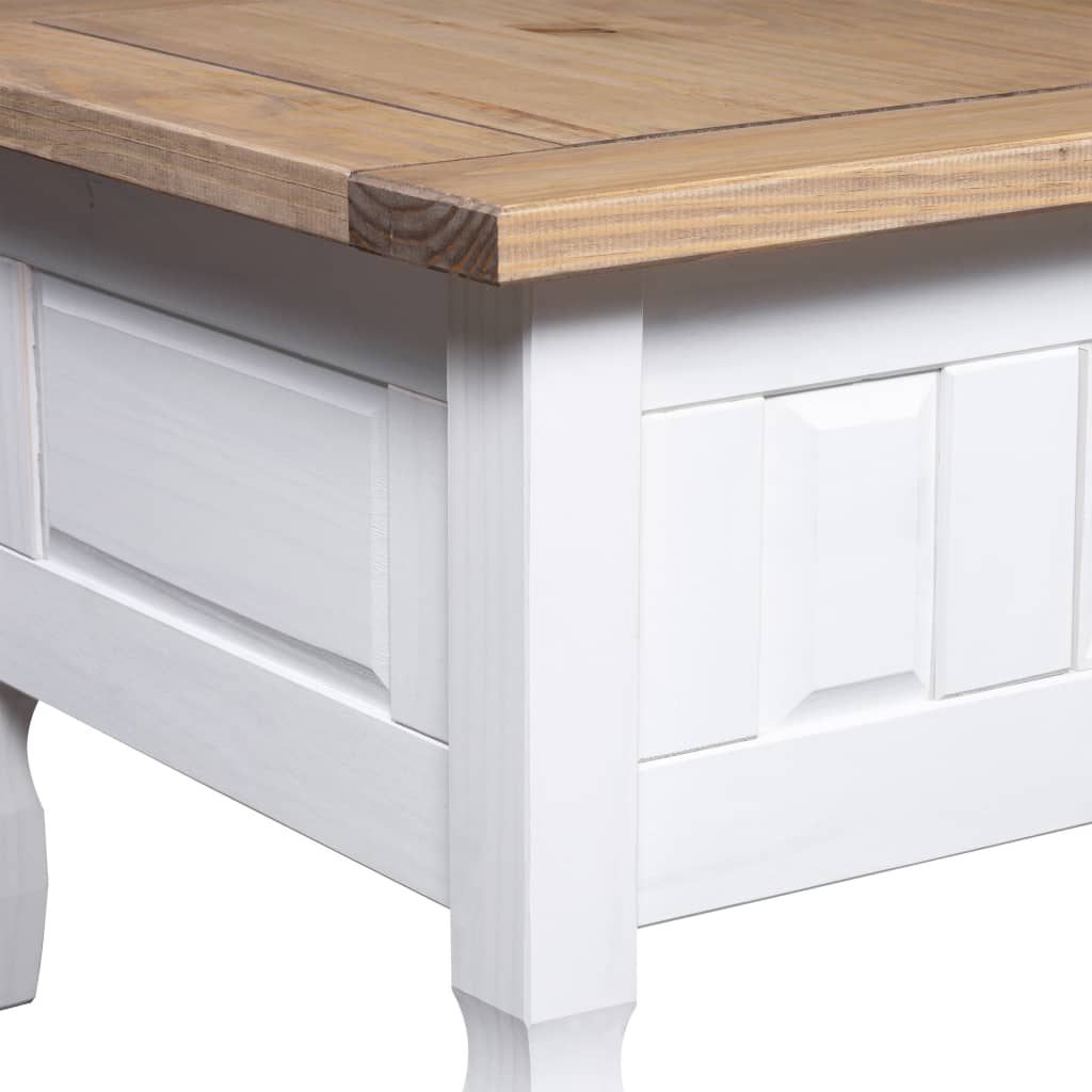 Coffee Table Mexican Pine Corona Range White 100x55x45 cm