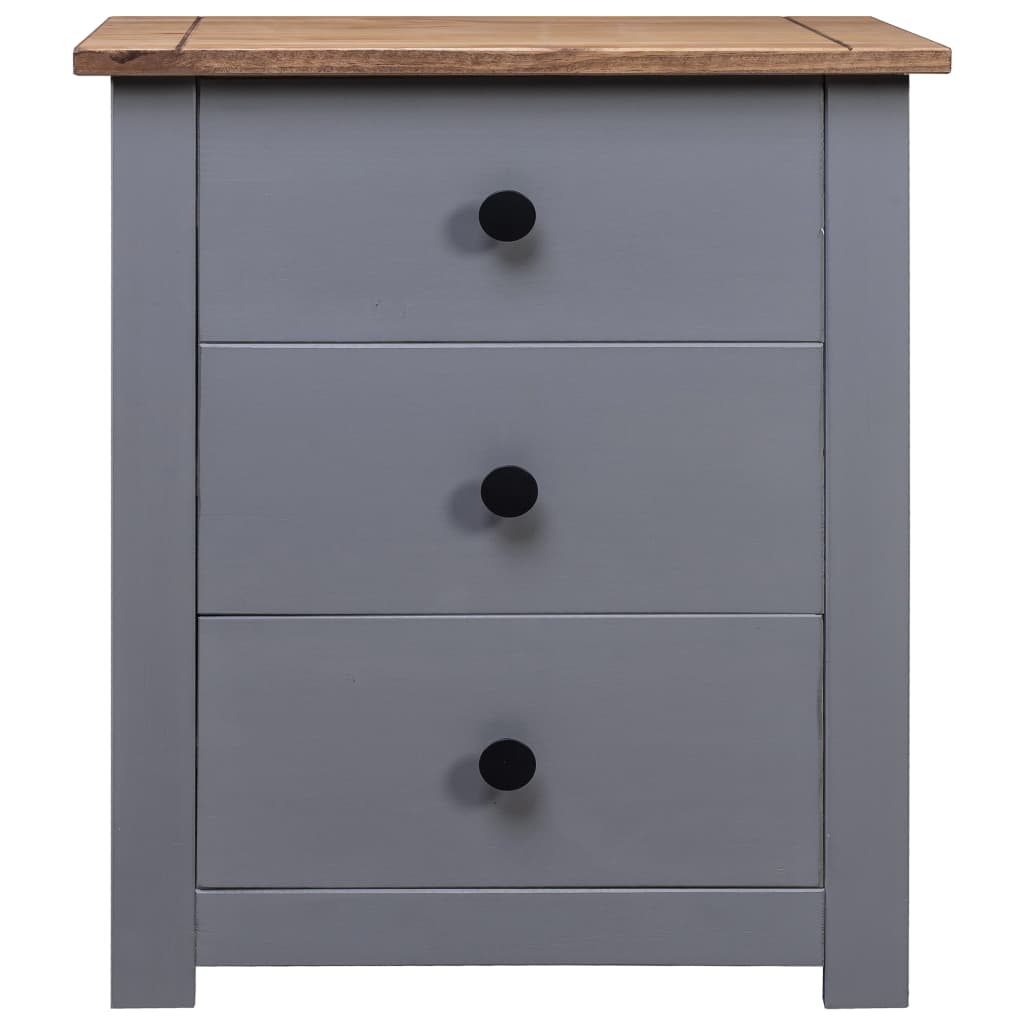 Bedside Cabinet Grey 46x40x57 cm Pinewood Panama Range