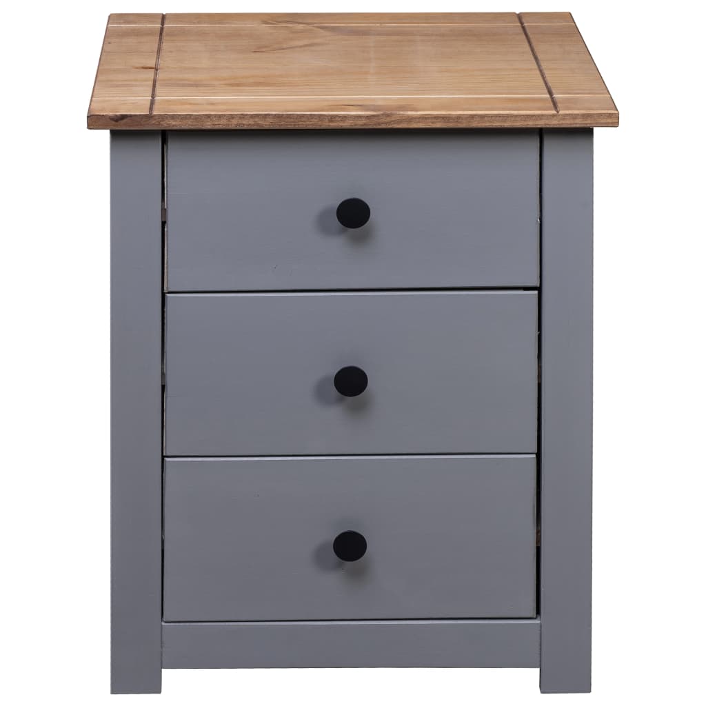 Bedside Cabinet Grey 46x40x57 cm Pinewood Panama Range