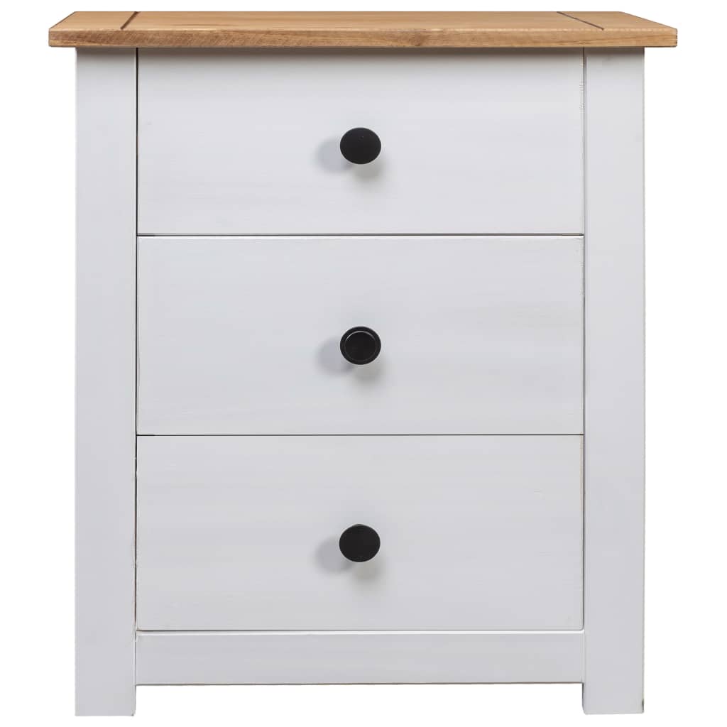 Bedside Cabinet White 46x40x57 cm Pinewood Panama Range