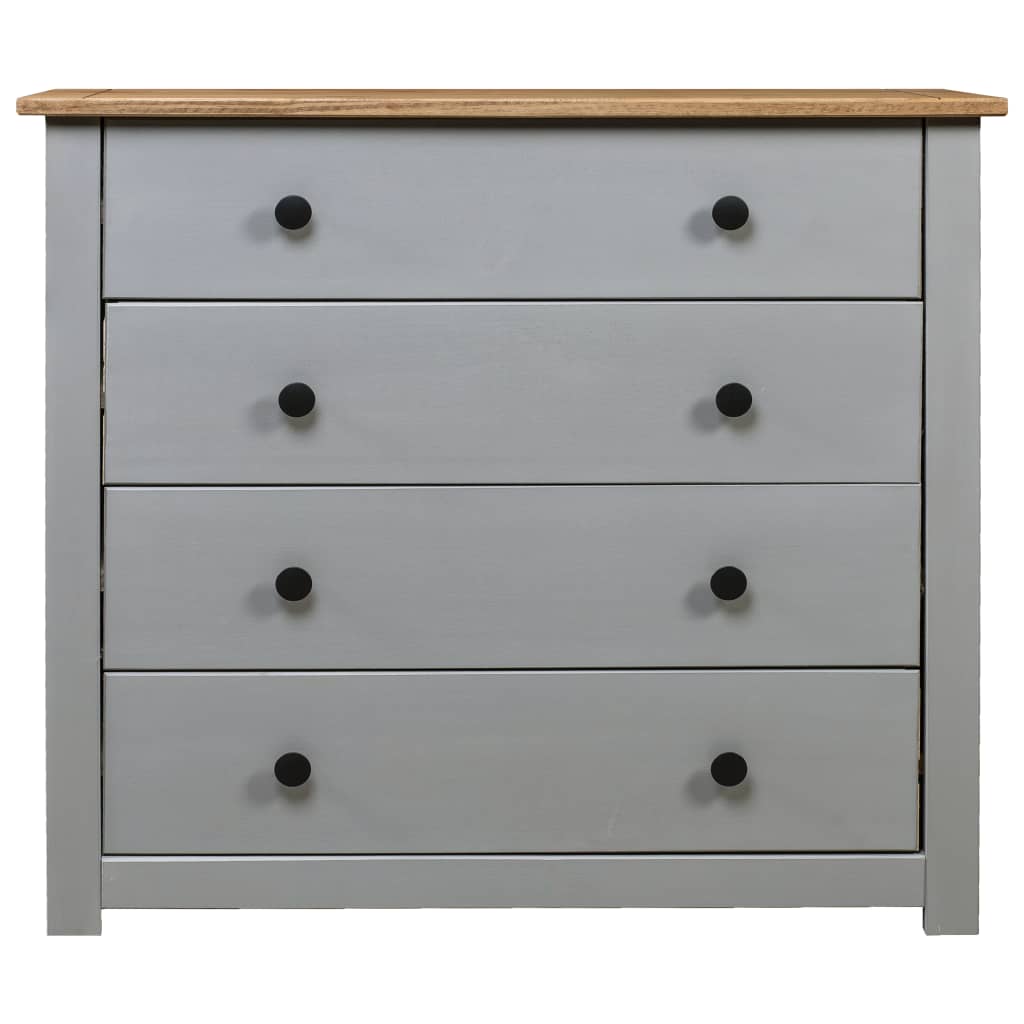 Side Cabinet Grey 80x40x73 cm Pine Panama Range