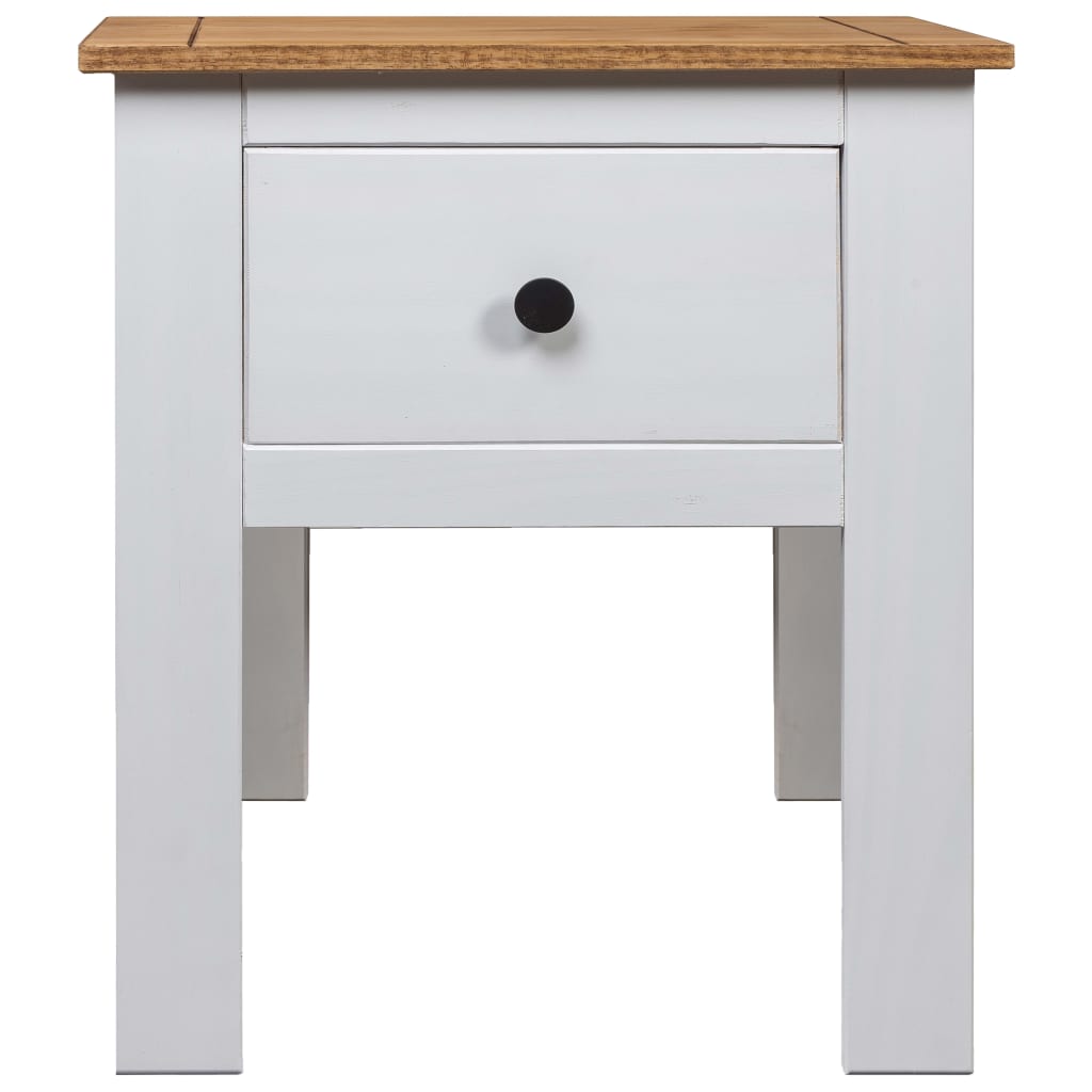 Bedside Cabinet White 46x40x57 cm Pine Panama Range