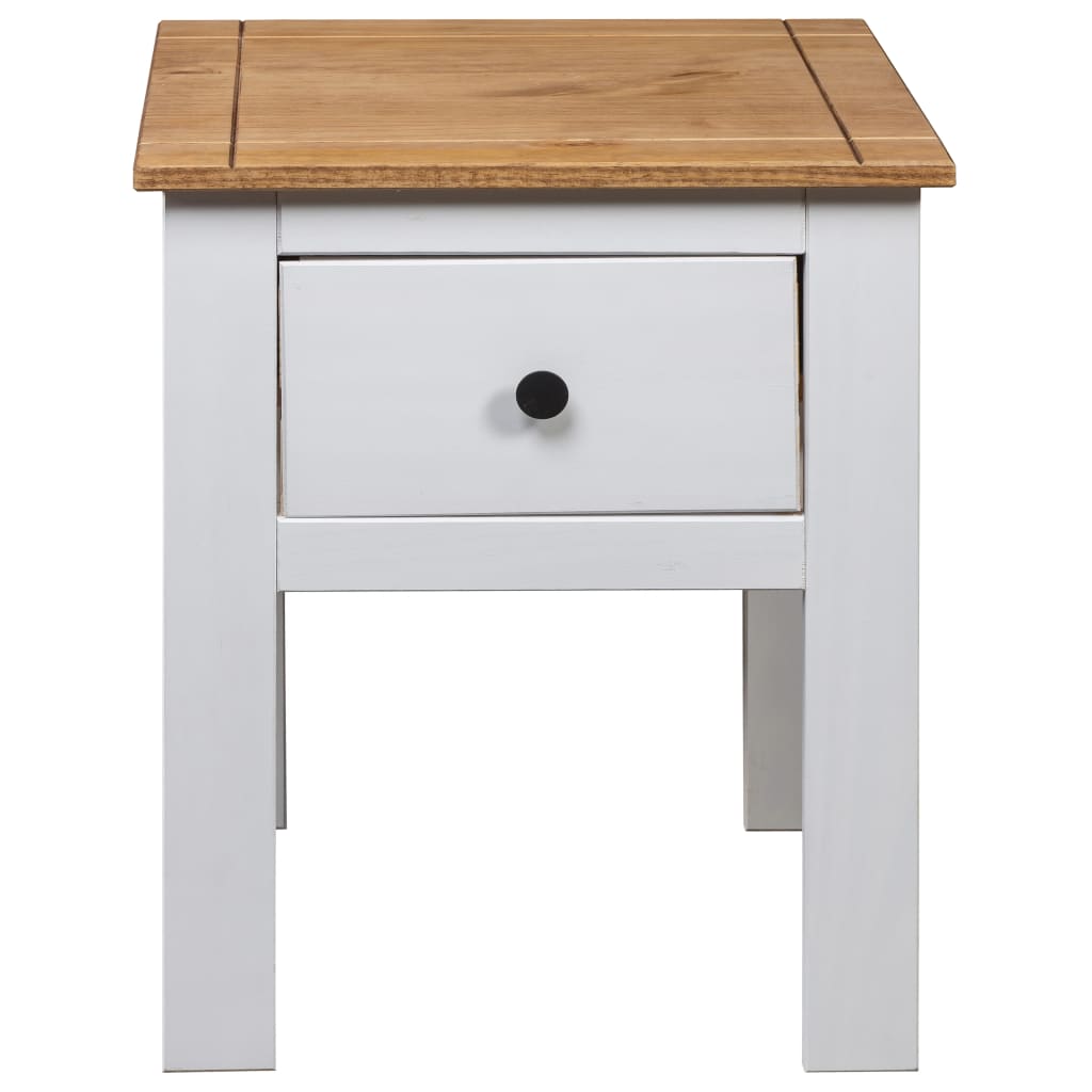 Bedside Cabinet White 46x40x57 cm Pine Panama Range