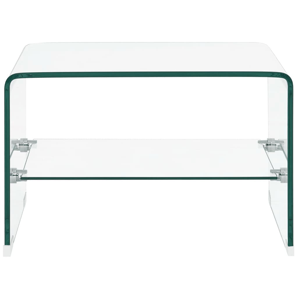 Coffee Table Clear 50x45x33 cm Tempered Glass