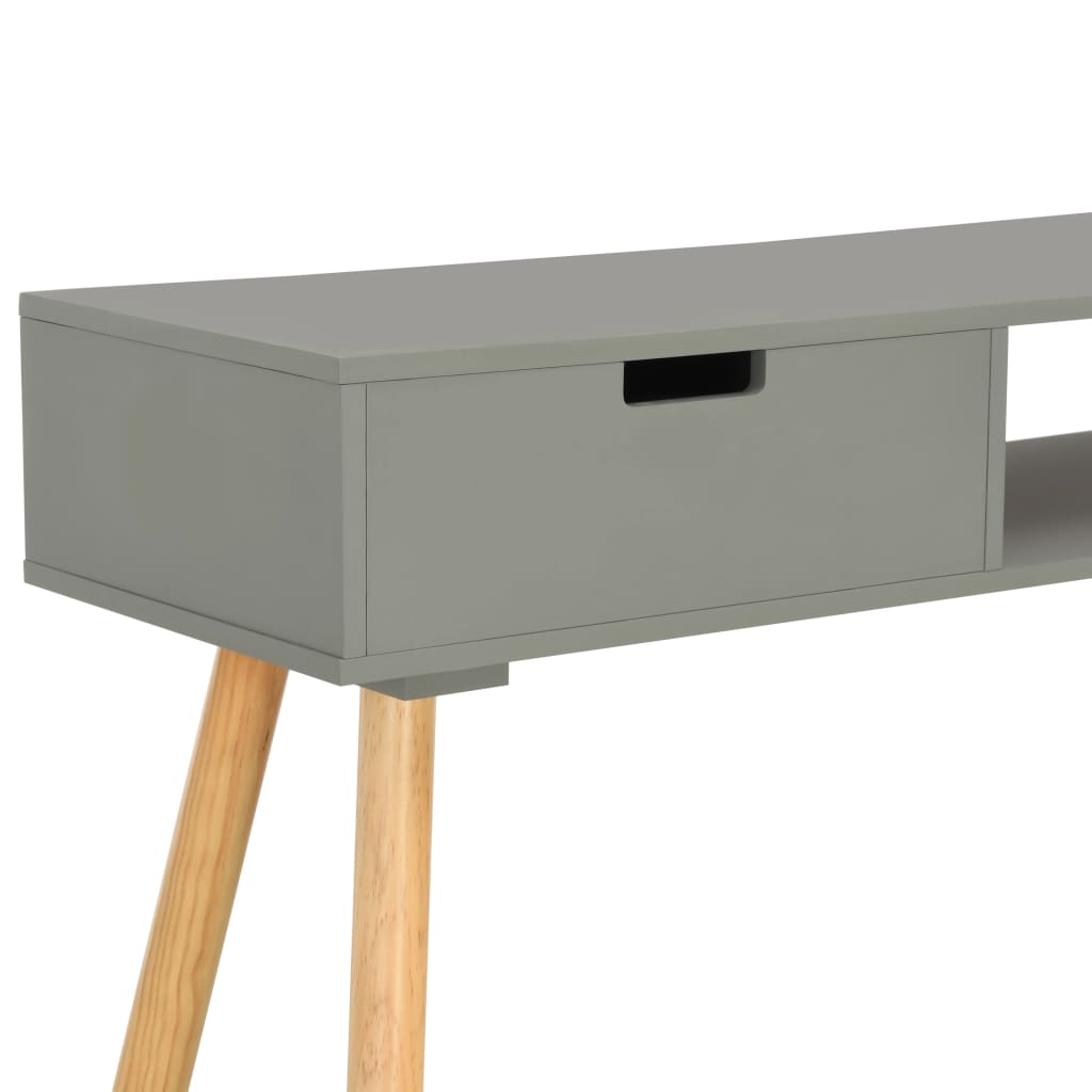 Console Table Grey 80x30x72 cm Solid Pinewood