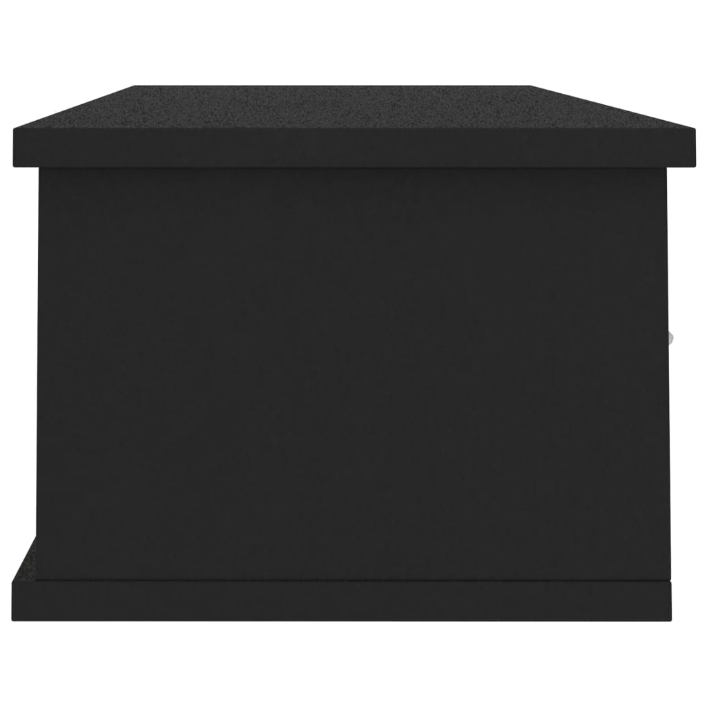 Wall-mounted Drawer Shelf Black 88x26x18.5 cm Engineered Wood