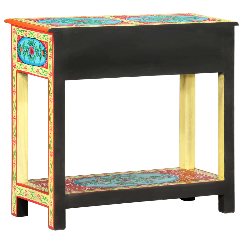 Hand Painted Console Table 80x35x75 cm Solid Mango Wood