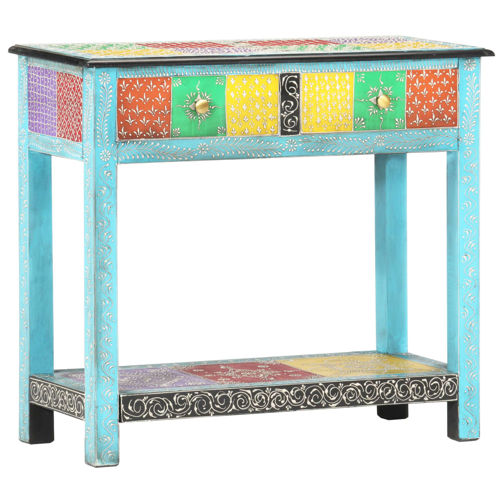 Hand Painted Console Table 80x35x75 cm Solid Mango Wood