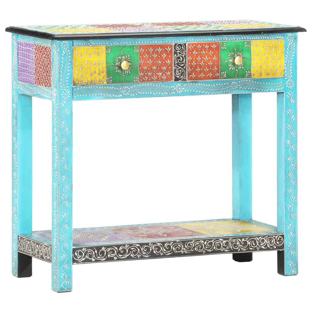 Hand Painted Console Table 80x35x75 cm Solid Mango Wood